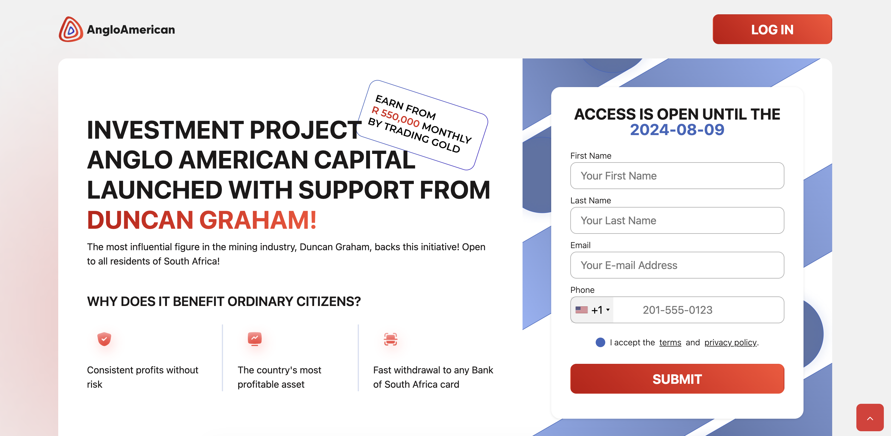 AngloAmerican Landing