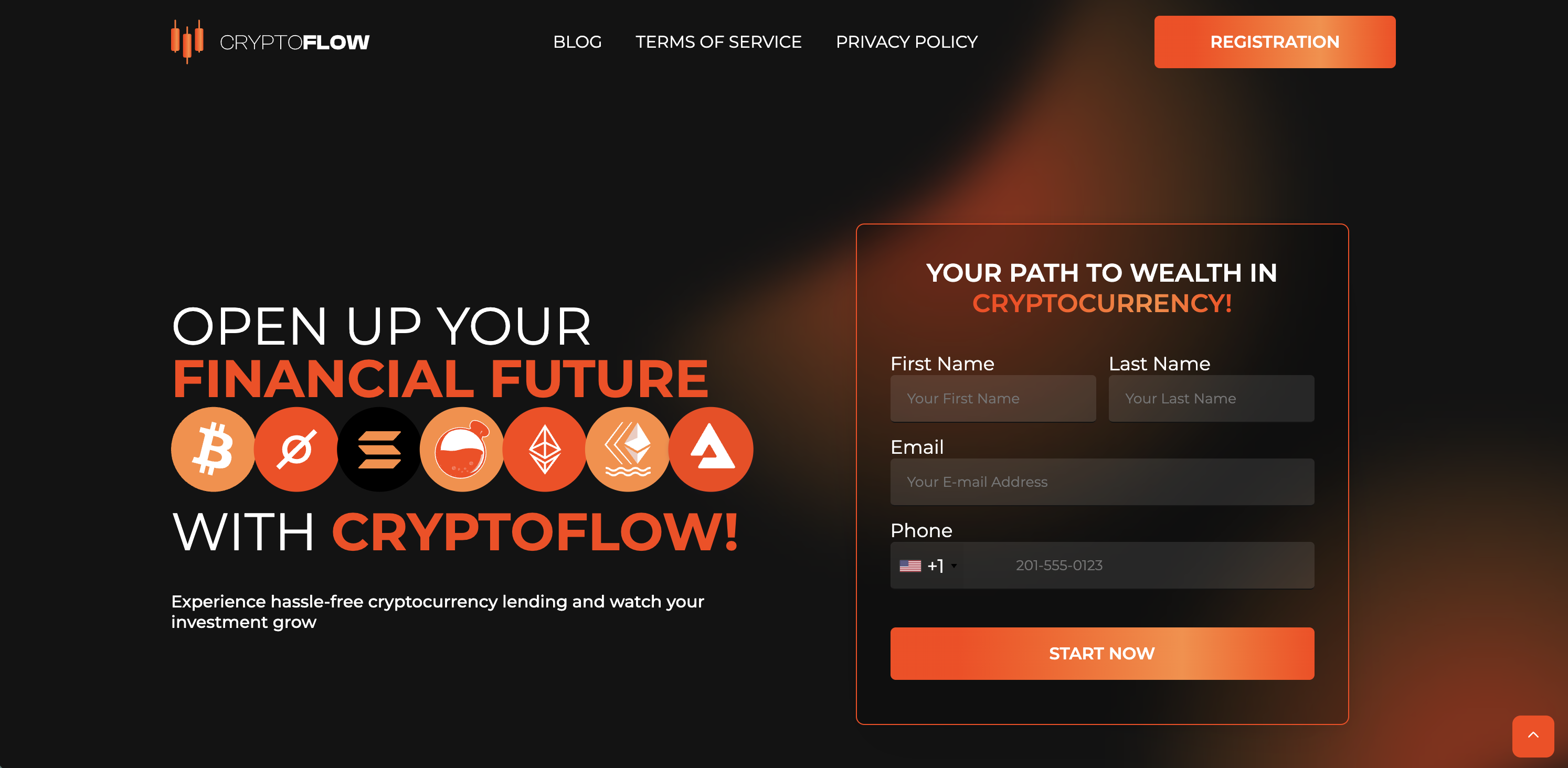 CryptoFlow Landing